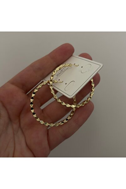 XUPING JEWELRY Aksesuar Xuping 14K Kaplama Küp Model Halka Gold, Çelik Kadın Küpe