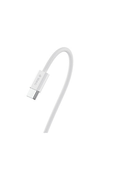 Ttec USB-C - USB-C 100cm 60W PD Örgü Hızlı Şarj/Data Kablosu Beyaz