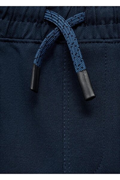 MANGO Kids İpli pamuklu jogger pantolon