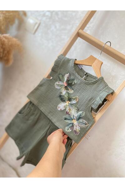 mandalinsbaby Girl's Shorts Muslin Set