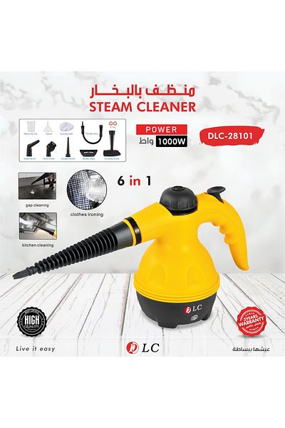 DLC Handheld Steam Cleaner – ,6-in-1 Multipurpose Cleaning Kit for Kitchen, Gap, Windows & Garments