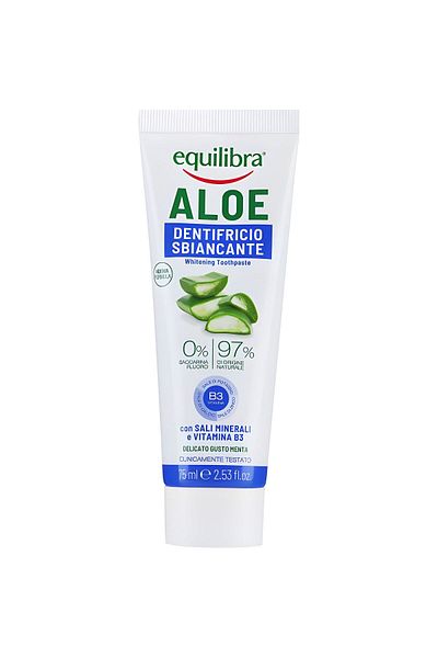 Equilibra Pasta de Dinti Pentru Albire, cu Siliciu si Perlit, Fara Parabeni si Fluor, 75 ml, Equilibra