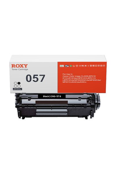 Roxy Canon 057 Black Toner Cartridge CRG-57B Compatible with Canon LBP610–612 MF631–635 Series Printers