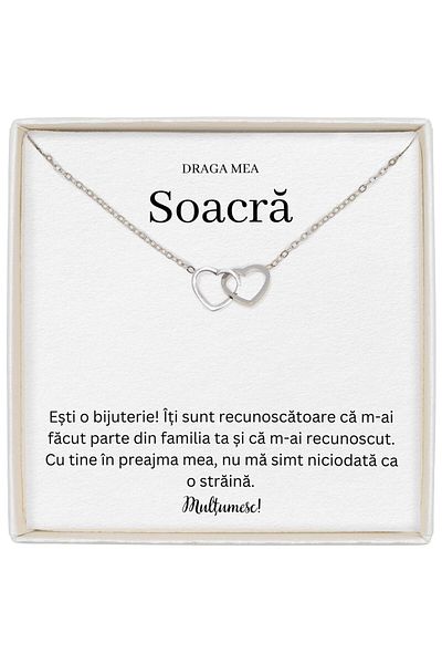 The Jewel Heart Heart Shaped Necklace, Tasteful Gift For Your Mother-in-Law, Length 39+5 cm
