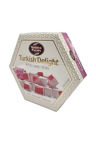 Malatya Pazarı Traditional Turkish Delight – Vegan, Made in Türkiye, 250g - Rose