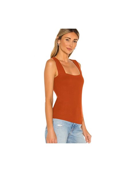 By Kul Design Women's Red Thick Strap Jersey Blouse