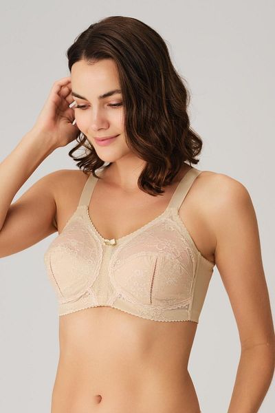 İpeksi Anil Underwire Unpadded Unpadded Gathered Lace Minimizer Bra
