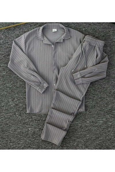 DWN WEAR Crepe Seasonal Lycra Unisex Women Men Long Sleeve Shirt Tracksuit Set