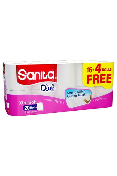 Sanita TOILET PAPER CLUB 16+4FREE 20PCS