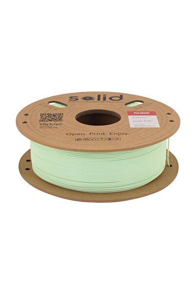 Solid Filament Solid PLA Matte Yeşil Filament 1.75mm - 1Kg