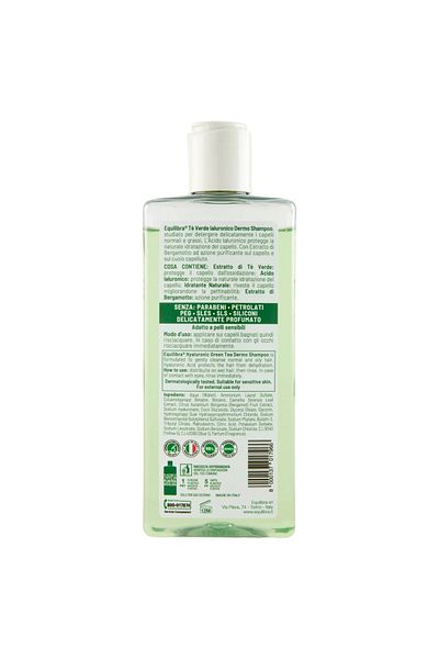 Equilibra Sampon cu Ceai Verde si Acid Hialuronic, 265 ml, Equilibra