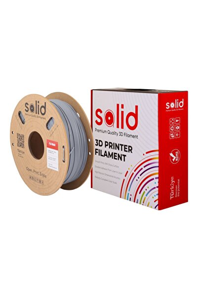 Solid Filament Solid PLA Matte Gri Filament 1.75mm - 1Kg