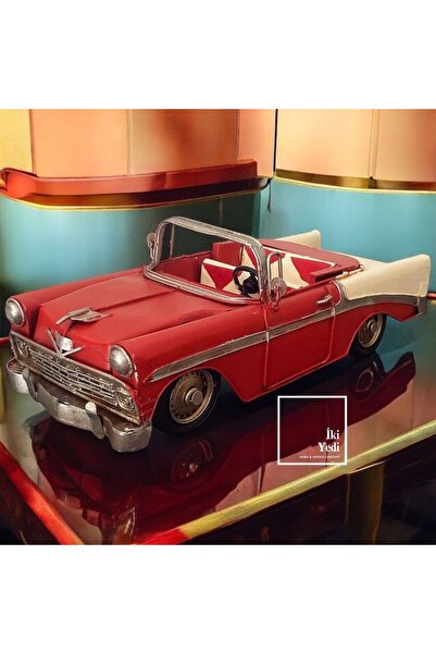 77 Chevy Classic 33 cm Chevrolet Metal Araba Maketi – Retro Vintage Dekoratif...