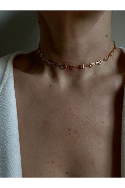 Rossetto Atelier Gold butterfly choker necklace