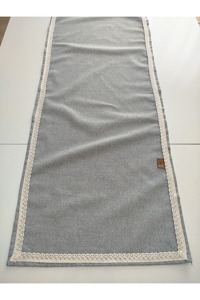 denizli hatırası Natural Organic Authentic Jute Soft 100% Cotton Linen Laced Runner 45X115 cm
