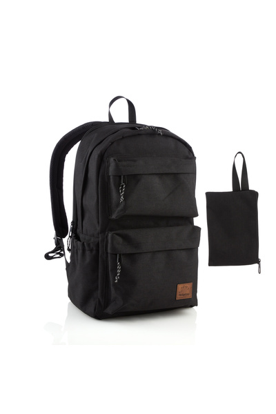 Hedgebag HB1400-01 İKİ GÖZ SIRT ÇANTASI SİYAH 8681506310231