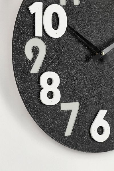 Bizzotto Wall Clock MDF Black White Timing 40x4.5 cm