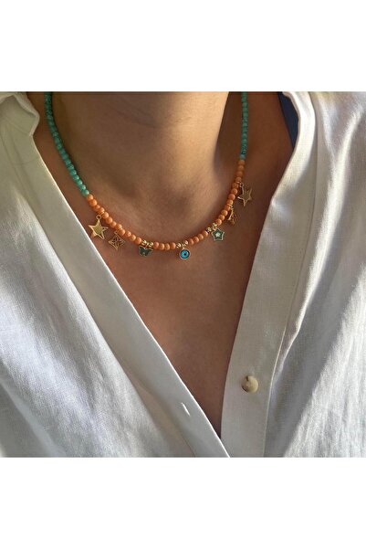 Venus Design Renkli Boncuklu Kolye