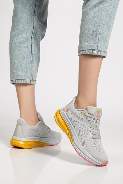 Dilimler Ayakkabı Women's Sports Shoes Gray Light Thick Colored Sole