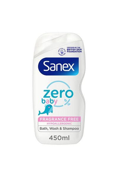 Sanex Zero % Baby Sensitive Skin Bath Foam & Shampoo