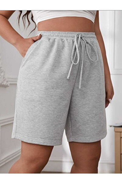Le Vion Kadın Gri Renk Penye Rahat Şort