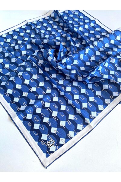 Levidor Tivil Φουλάρι από καθαρό μετάξι 49448 Σκούρο μπλε μεικτό σχέδιο