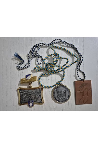 Edi Antik 3 Pieces German Medal Rare. 2Si Stringed with Other Needle. Original German