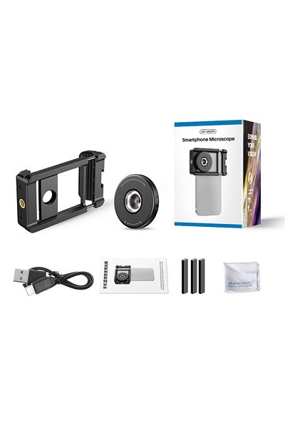 APEXEL 100x microscope lens, Apexel, mounting system for iPhone 16, iPhone 15, iPhone 14, iPhone 13-X,