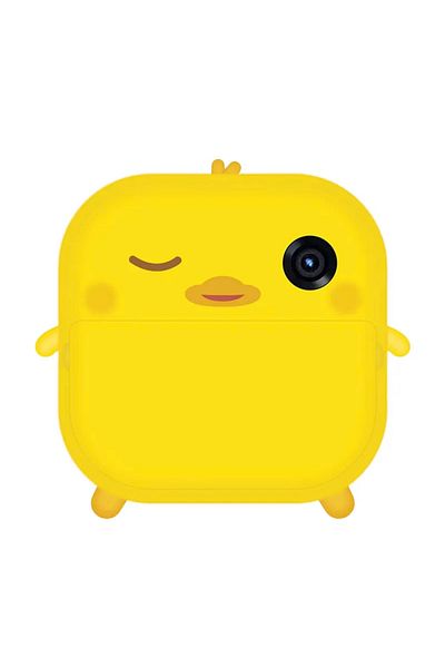 THD Children's Photo-Video Camera, Pixels M2, Thermal Printer, 18 Mpx Front Lens, Yellow
