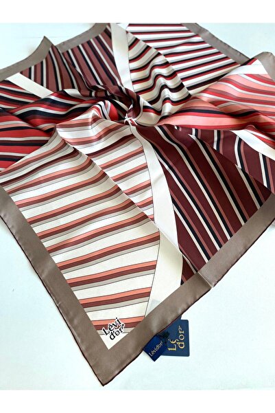 Levidor وشاح تيفيل من الحرير الخالص 49471 نمط مختلط من المنك