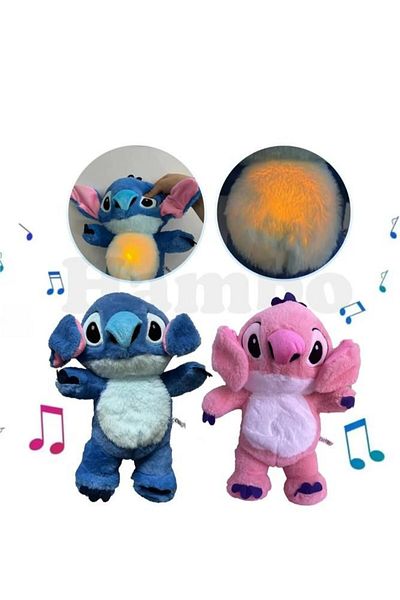 OEM Jucărie Pluș Stitch Interactiv Lumini Sunet Imită Respirația Cântă Cadou Copii