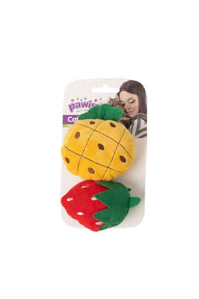 Pawise Knitted Cat Toy Strawberry - Pineapple Hnzrn