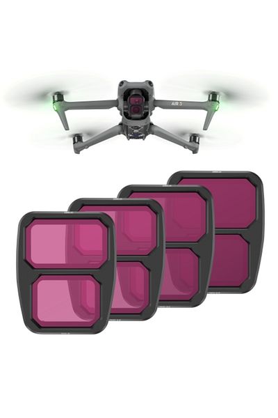 Startrc Professional set of 4 filters, STARTRC, compatible with DJI Air 3, ND8, ND16, ND32, ND64, aluminum frame