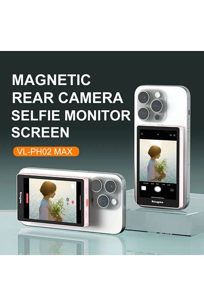 KingMa Magnetic Monitor, Vl-ph02 Max, For Selfies And Vlogging, 3.97 Screen, Pink