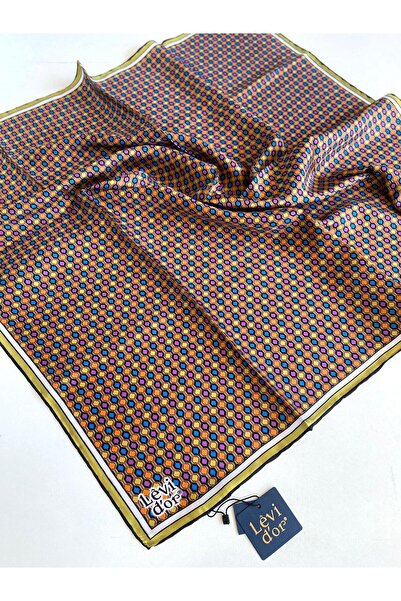 Levidor Eșarfă Tivil din mătase pură 49474 verde cu model mixt