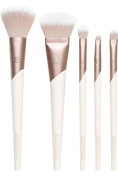 Ecotools Luxe Natural Elegance Professional Face Makeup & Foundation Brush Set, 5 Piece Set