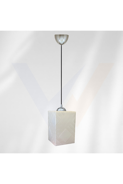 Lighting Kristal Cam Görünümlü Dikdörtgen Modern Avize