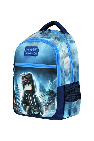 Niss Store Set de trei rucsac pentru școala primară tematică Robloks, cutie termică pentru prânz și suport pentru stilou
