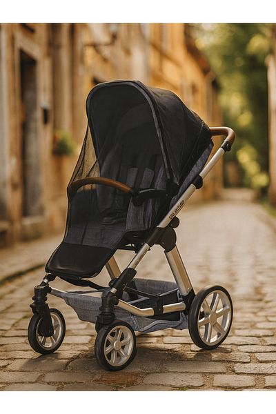 Pamuk Pazen Universal Baby Stroller Fly Screen – Microporous Tulle, Summer Fly Screen Mesh Protection