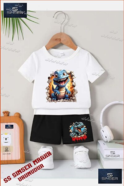 SS SİNSER Παιδικό UNISEX T-Shirt  "DINOSAUR BLUE MAGARADAN CIKAN " με Ειδική ...