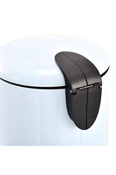 AKC 20L Stainless Steel Pedal Trash Can – Modern White Powder-Coated Waste Bin with Slow-Close Lid