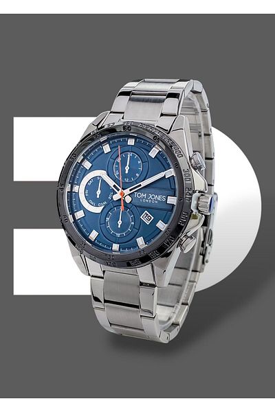 Tom Jones Original 2 Years Guarantee 3 Atm Waterproof Steel Band Men Wrist Watch