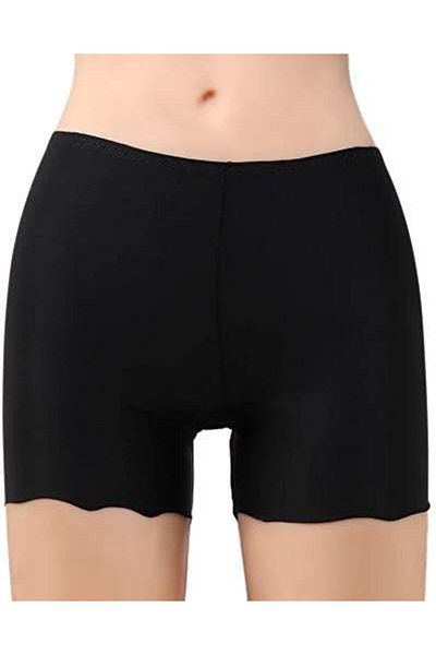Glamroot Women's/Girl's Seamless Smooth Ice Silk Boyshort Panty/Cycling Shorts/Under Skirt Shorts, Free Size