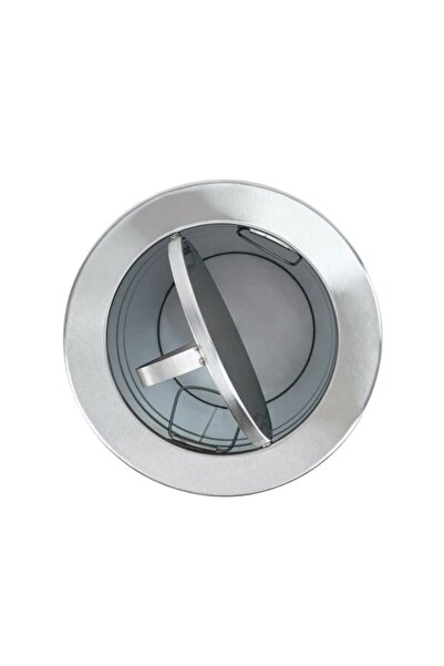 AKC Stainless Steel Swing-Lid Waste Bin–30L Modern Circular Trash Can with Fingerprint-Resistant Finish