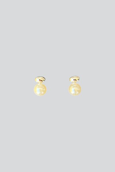 stravis Silver Color Pearl Earrings