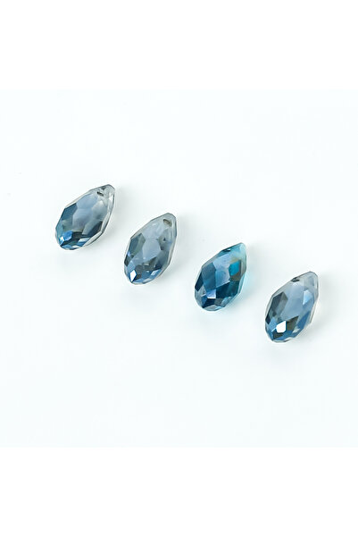 yfhobi 5 Adet- 12 mm Damla Kristal Üstten Delik Cam Boncuk, Şeffaf Janjanlı P...