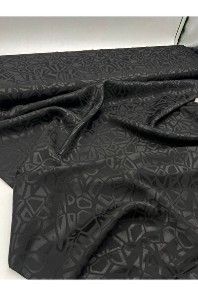 Kumaş Sevdası Jakarlı Floş İpek Kumaş (Eni 150cm) Polyester içermez İç Göstermez Ferace Abaya Elbise