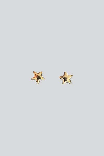 stravis Gold Color Mini Star Earrings