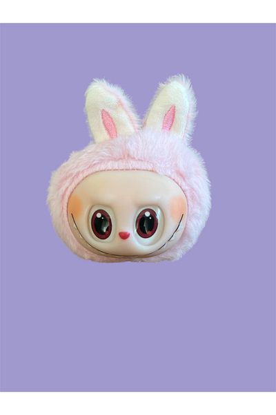 synshop Cute Monster Labubu Charm Keychain, Bag Accessory, Plush Toy Round Model