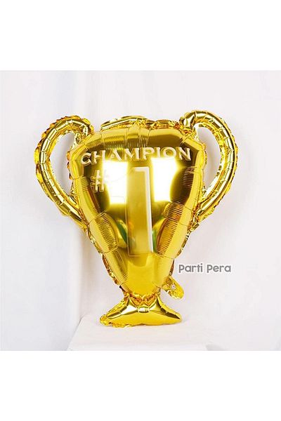 parti pera Football Themed Balloon Chain Trophy Foil Balloon Black Number Foil Balloon Birthday Balloon Set P